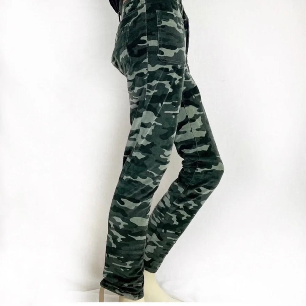 Anthropology High-Rise Skinny Camo Corduroy Pants size 28